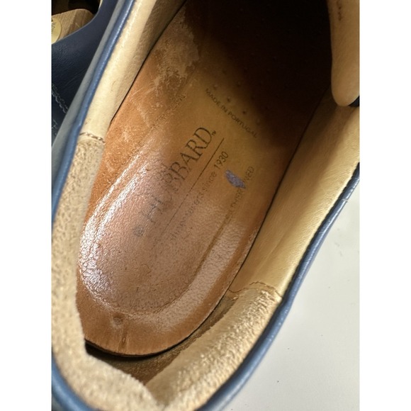 Samuel Hubbard Dress Fast Blue Leather Dress Shoes / Men's Size 9 - Picture 7 of 8